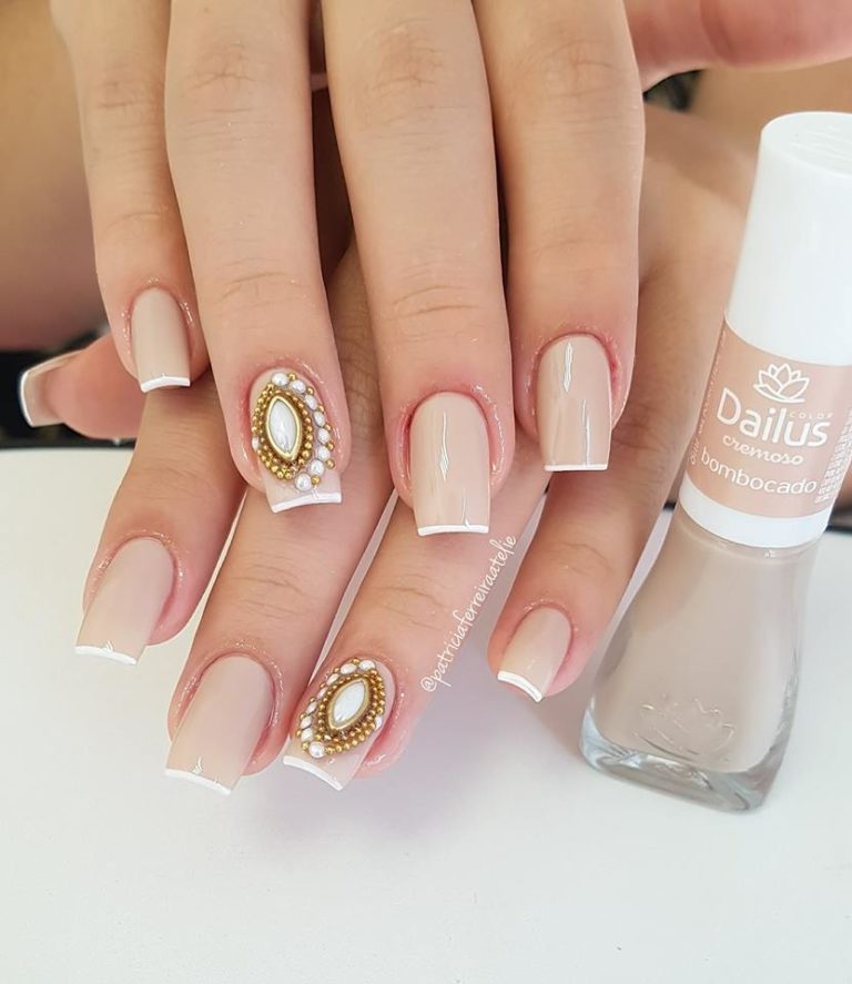 Unhas Decoradas Nude Ideias Fotos E Passo A Passo