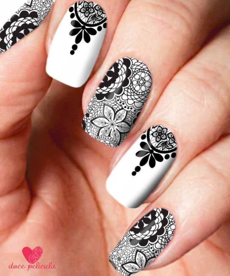 UNHAS DECORADAS PRETO E BRANCO 2019 → FOTOS!!