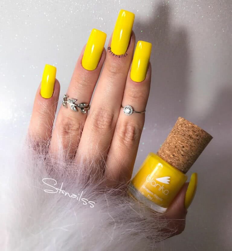 30 Unhas amarelas decoradas para você se inspirar - UNHAS DECORADAS