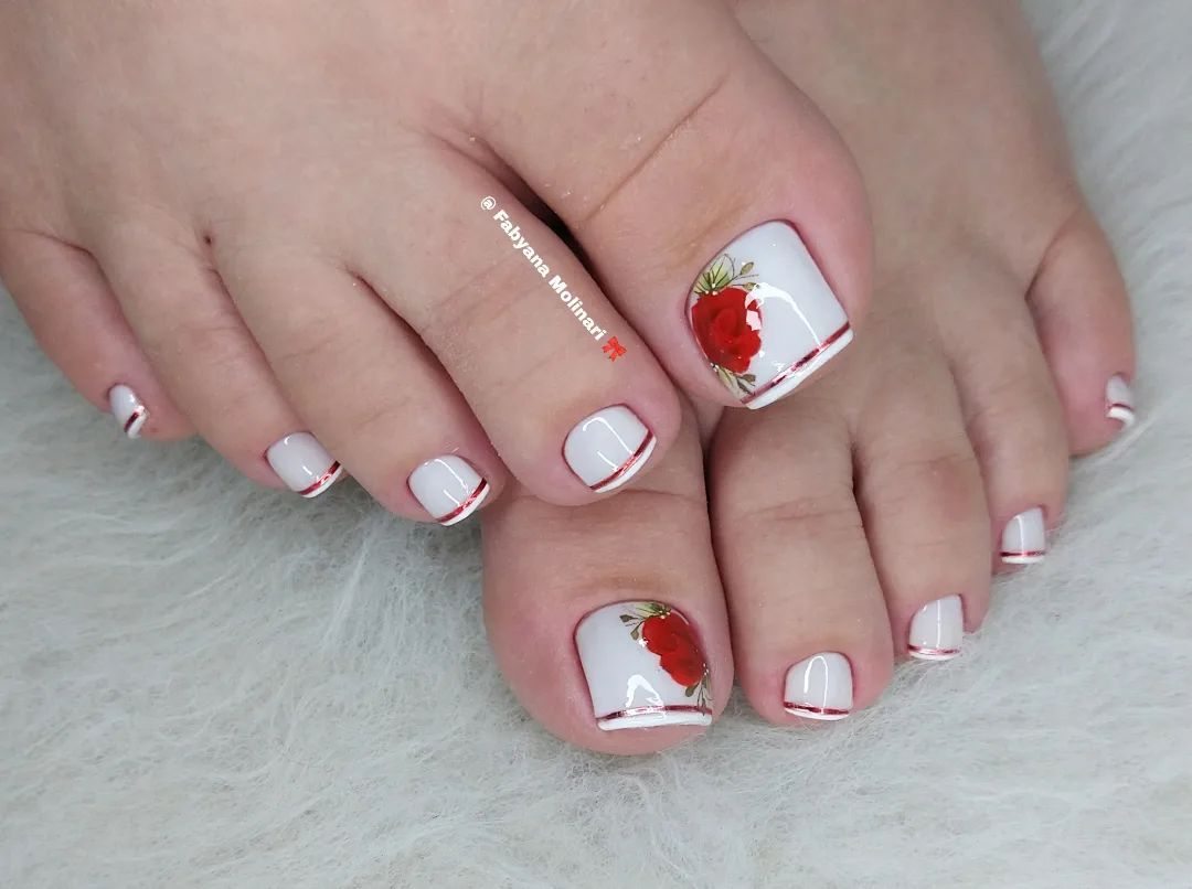 Unhas Dos Pés Decoradas Com Perfeição E Delicadeza Unhas Decoradas