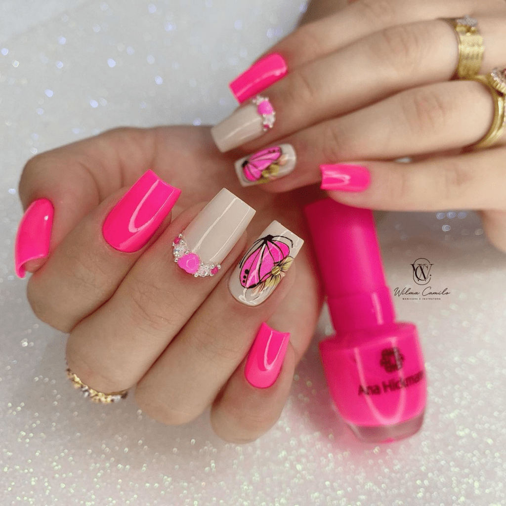 Unhas Decoradas Com Esmaltes Rosa Dicas E Galeria De Fotos UNHAS