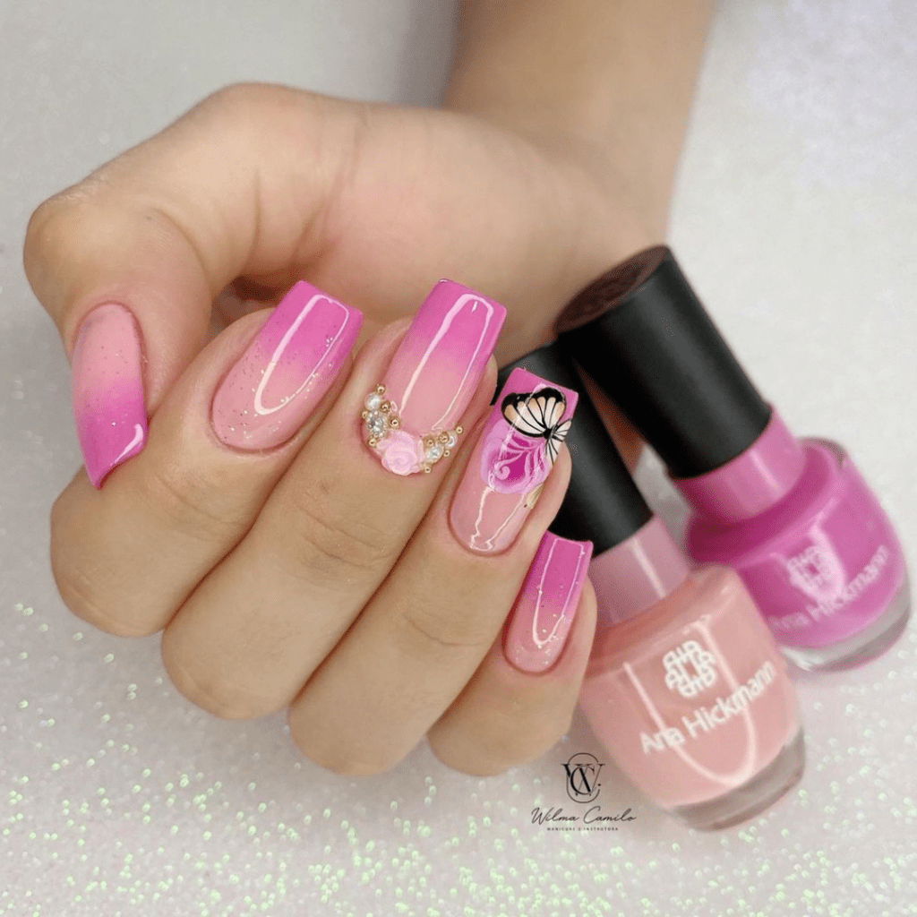 Unhas decoradas com esmaltes Rosa - Dicas e galeria de fotos - UNHAS ...
